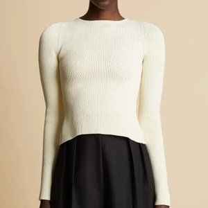 KHAITE ANGELINA TOP IN IVORY